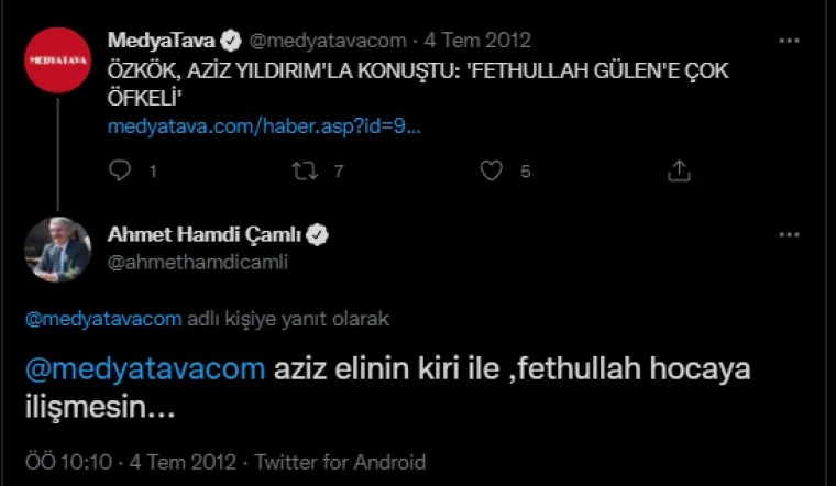 AKP'nin 'Yeliz'i, Milletvekili Ahmet Hamdi Çamlı, FETÖ için Yıldırım'ı hedef almış