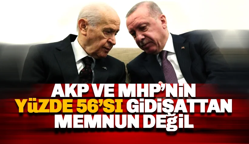 AKP'nin yüzde 55'i, MHP'nin de yüzde 56'sı bu gidişattan memnun değil!