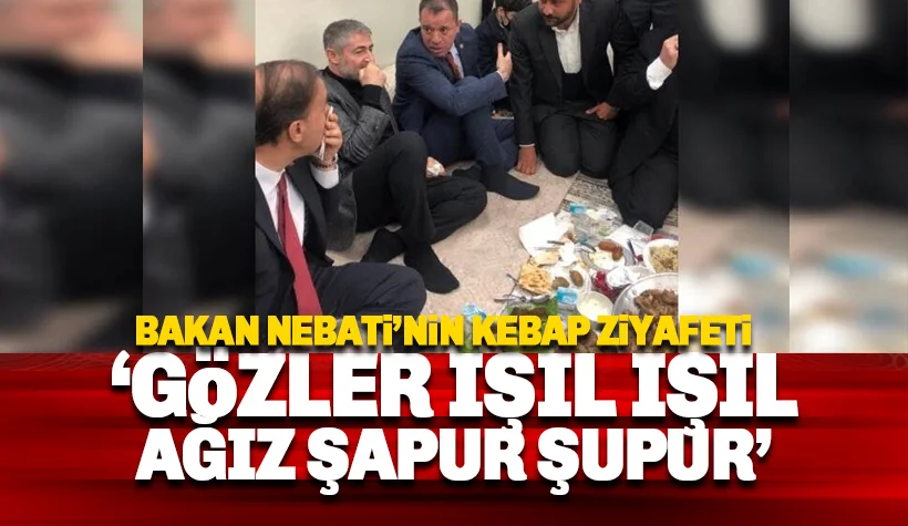 Bakan Nebati'nin çeşit çeşit kebap ziyafeti olay oldu