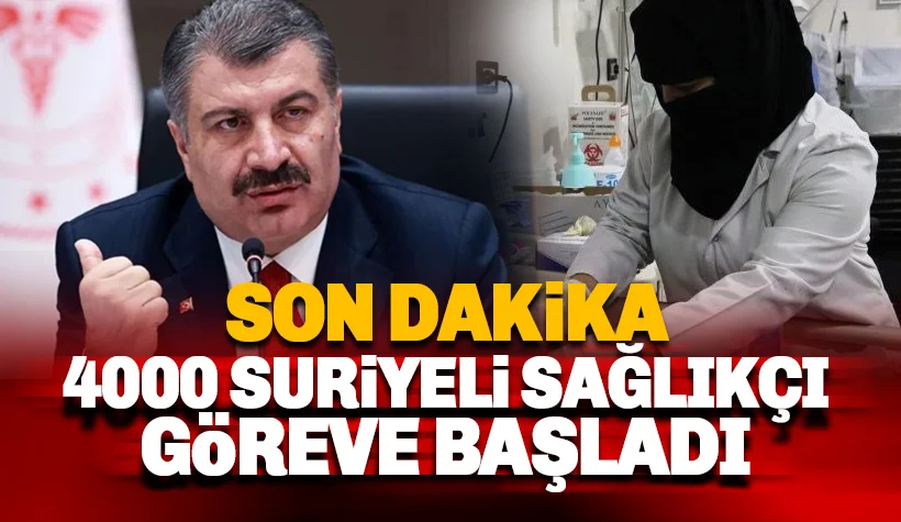 4000 Suriyeli sağlık çalışanı göreve başladı: Bakan Koca maaş