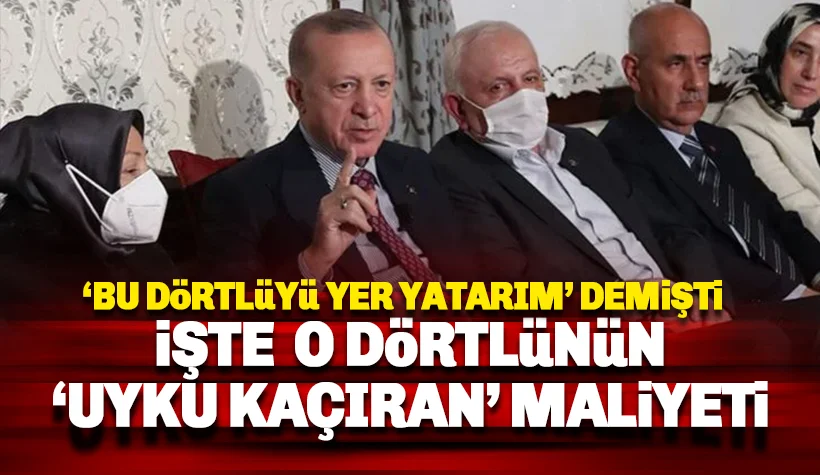 Erdoğan 'Her akşam bu dörtlüyü yer yatarım' dedi: İşte uyku kaçıran maliyeti