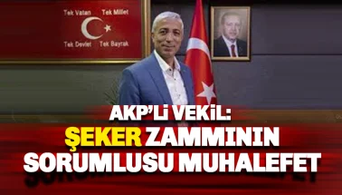 AKP'li vekil 'Şeker zammının sorumlusu muhalefet' dedi