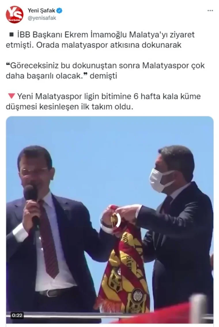 Malatyaspor Ekrem İmamoğlu yüzünden küme düşmüş!