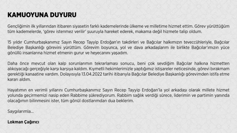 AKP'de geceyarısı değremi: Belediye başkanı istifa etti