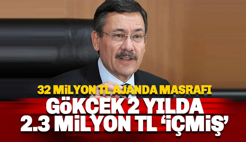 Melih Gökçek iki yılda 2.3 milyon TL 'içmiş'