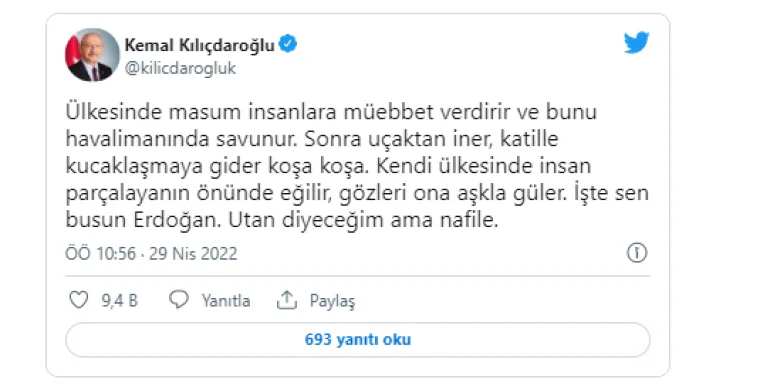 Kılıçdaroğlu'ndan Erdoğan'ın Suudi ziyaretine sert tepki