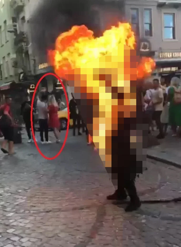 Galata Kulesi Meydanı'nda meydana gelen olayda selfi gerçeği