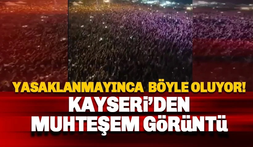Kayseri 'Yaşa Mustafa Kemal Paşa'  sesleriyle inledi
