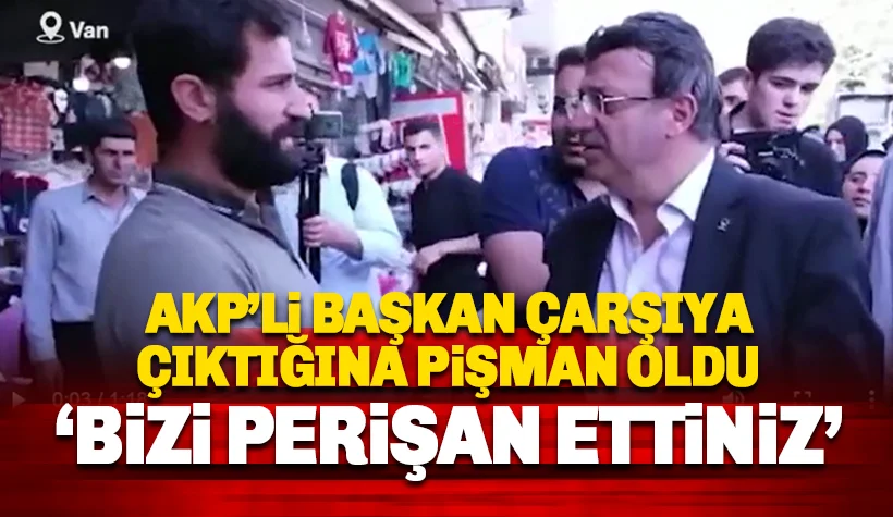 AKP'li başkan çarşıya çıktığına pişman oldu: İşt e o anlar