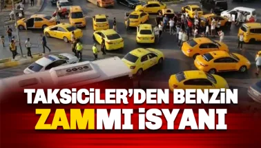 Mersin'de taksiciler benzin zammına isyan etti