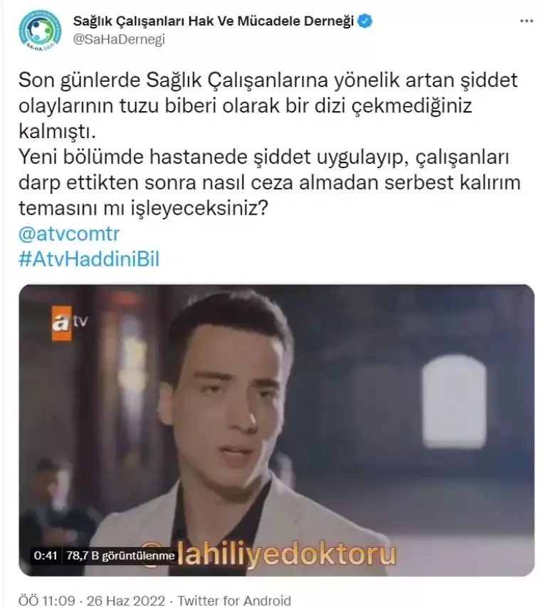 ATV dizisinde doktorları kızdıran sahne