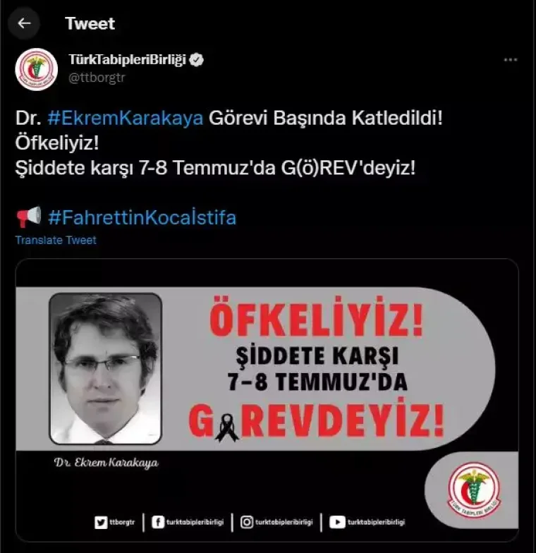 Uzman Doktor Ekrem Karakaya öldürüldü. Saldırgan intihar etti