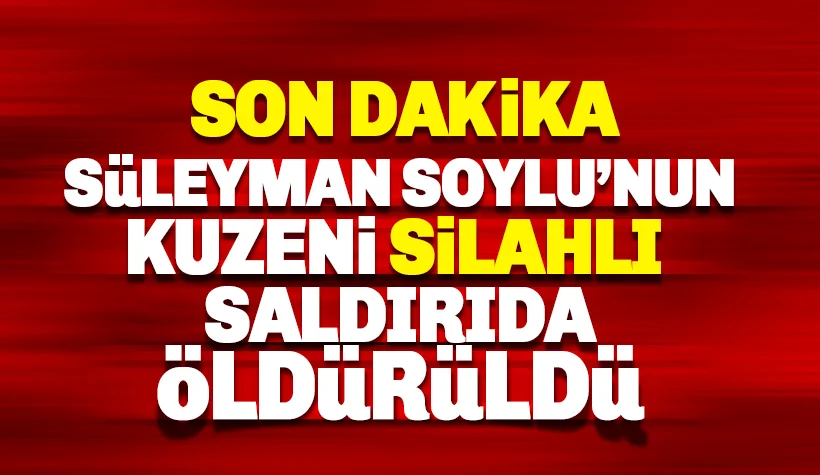 Bakan Soylu'nun kuzeni Sefa Dönmez'e silahlı saldırıda hayatını kaybetti