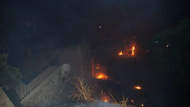Son dakika: Çeşme'de orman yangını: Başkan Alevlerin içinden yardım istedi