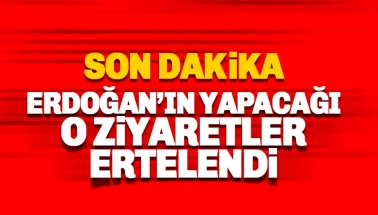 Son dakika: Erdoğan'ın ziyaretleri ertelendi