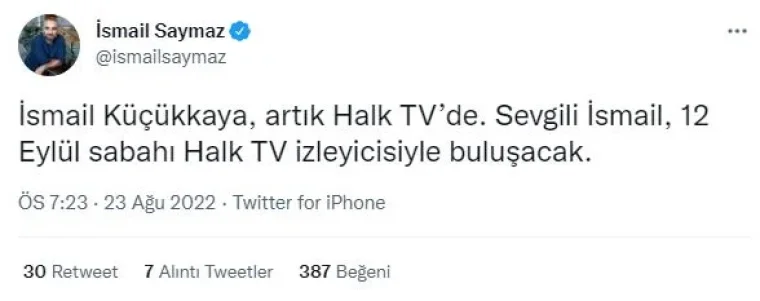 İsmail Küçükkaya FOX TV'den ayrıldı: Yeni adresi Halk TV oldu