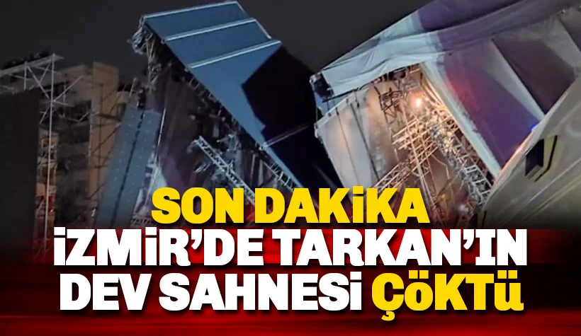 Son dakika: İzmir'de Tarkan'ın dev sahnesi çöktü