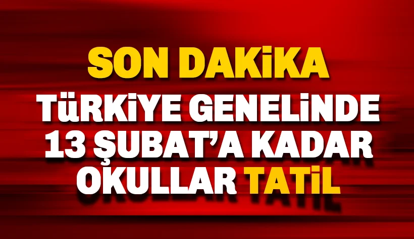 Son dakika: 13 Şubat'a kadar tüm illerde okullar tatil edildi