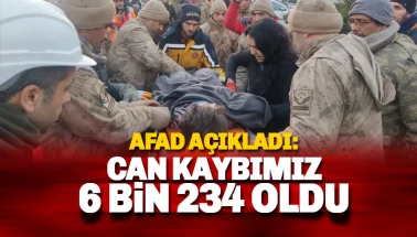 AFAD: Can kaybımız  6 bin 234, 37 bin 11 vatandaşımız da yaralı