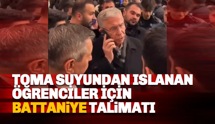 Mansur Yavaş'tan ıslanan öğrenciler için 'battaniye' talimatı