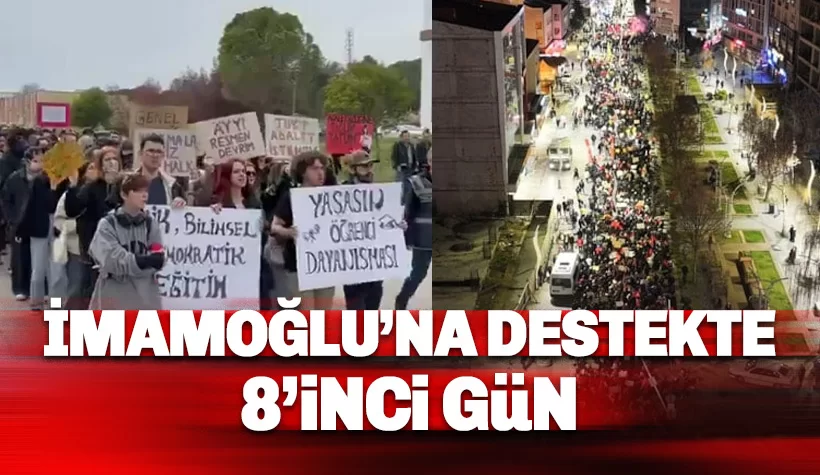 İmamoğlu'na destek 8'inci gün: Öğrenciler durmuyor. Andımız, Gençliğe Hitabe