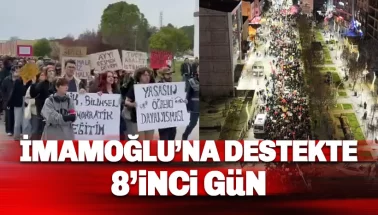 İmamoğlu'na destek 8'inci gün: Öğrenciler durmuyor. Andımız, Gençliğe Hitabe