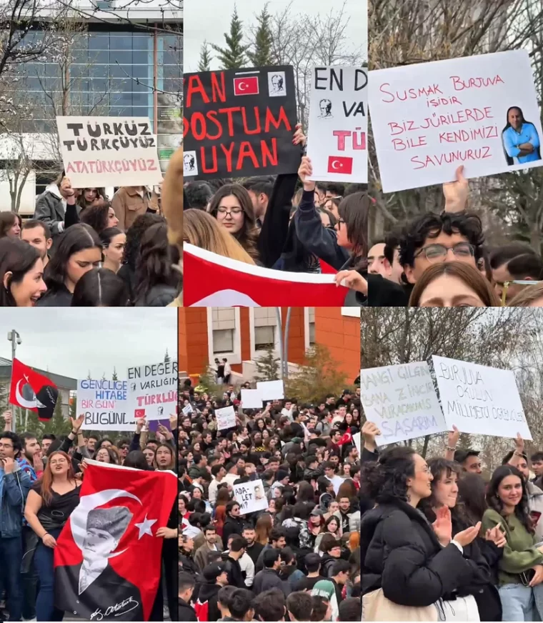İmamoğlu'na destek 8'inci gün: Öğrenciler durmuyor. Andımız, Gençliğe Hitabe