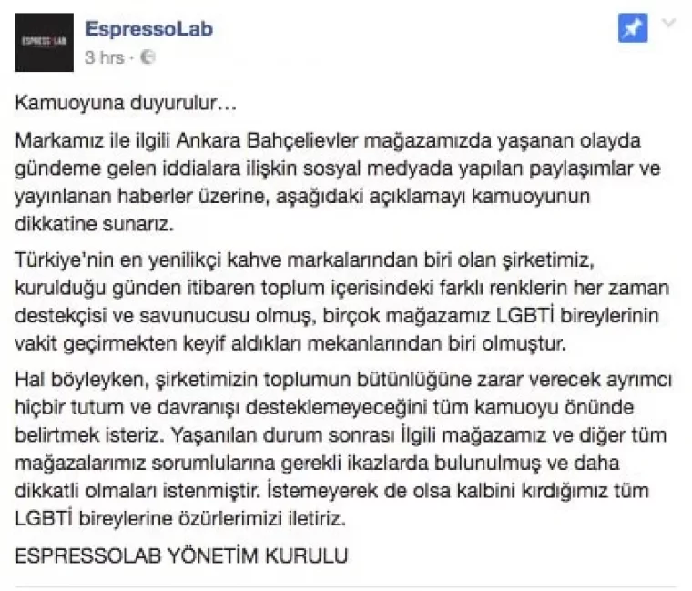 EspressoLab önce boykotu anlamadı, sonra AKP gemisine bindi