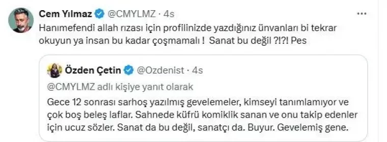 Cem Yılmaz eleştiriler sonrası isyan etti