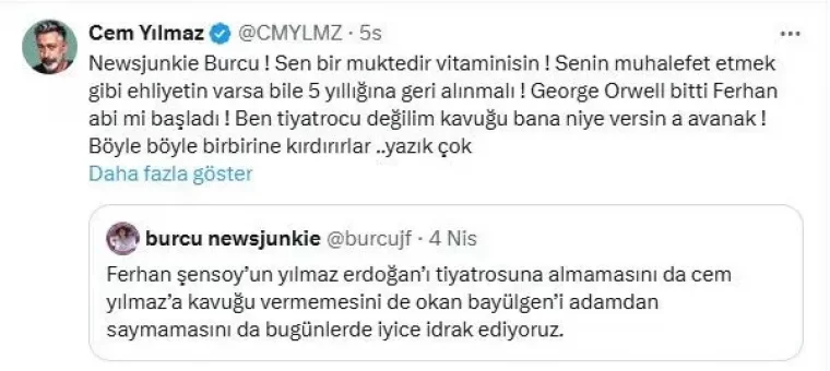 Cem Yılmaz eleştiriler sonrası isyan etti
