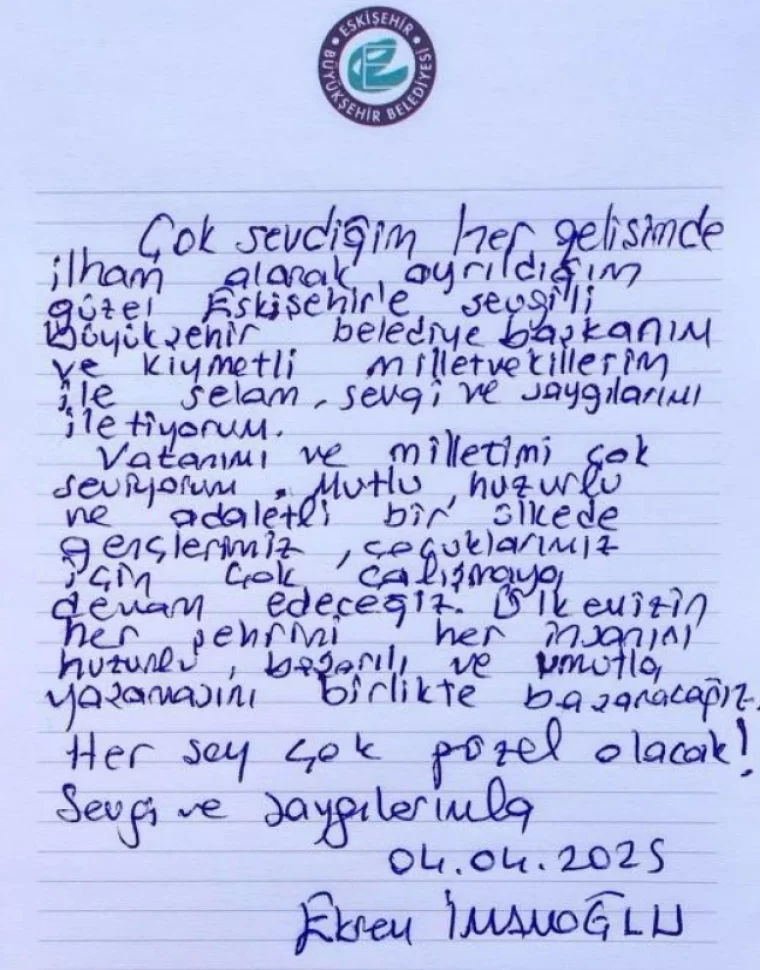 'Her şey çok güzel olacak' Berkay mektup gönderdi: Sabırsızlanıyorum