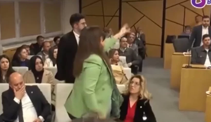 Terbiyesiz adam. Başkana parmak sallayamazsın. Elini kırarım senin!