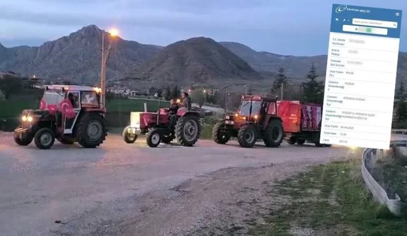 Traktörleriyle 'İmamoğlu' protestosuna katılan çiftçilere para cezası