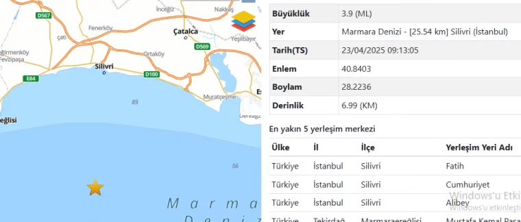 Son dakika: İstanbul'da deprem oldu