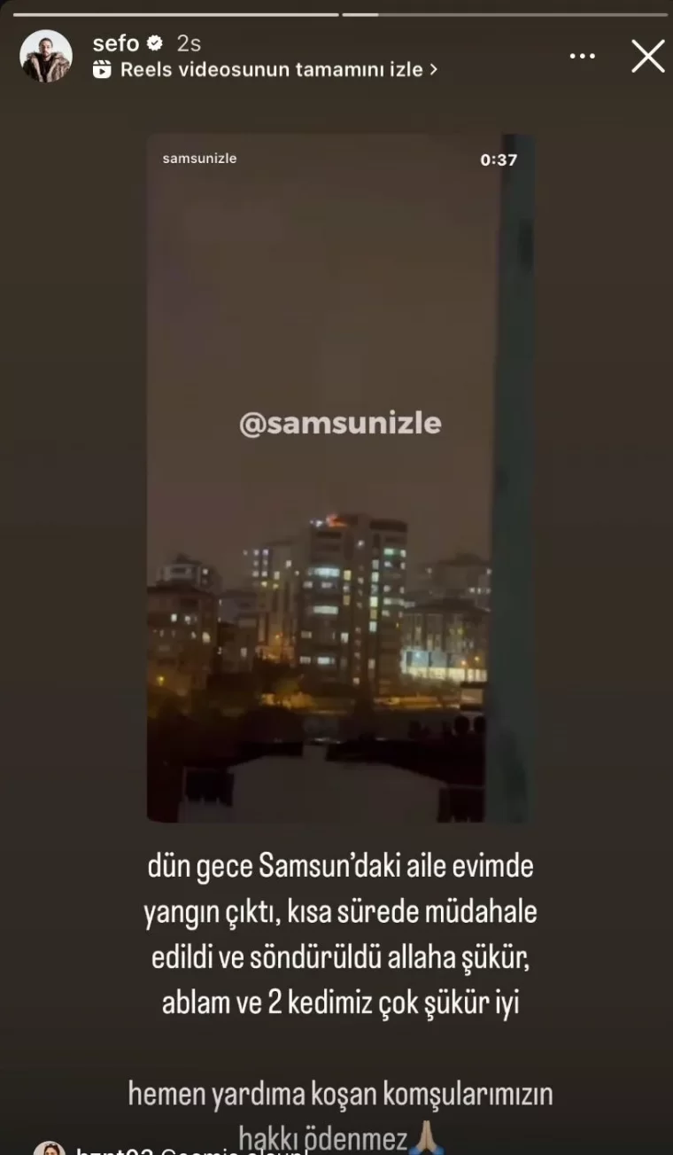 Ünlü rapçi Sefo'nun evinde yangın; Ablasının durumunu açıkladı