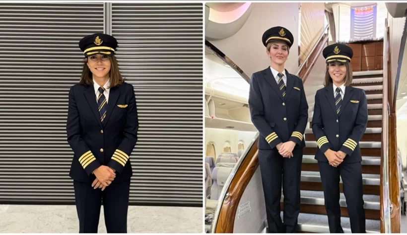 'Kübra Kaptan' dünyanın en büyük uçağına pilot oldu
