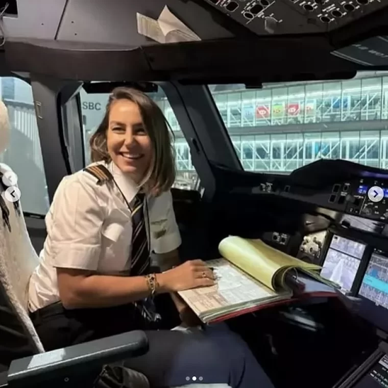 'Kübra Kaptan' dünyanın en büyük uçağına pilot oldu