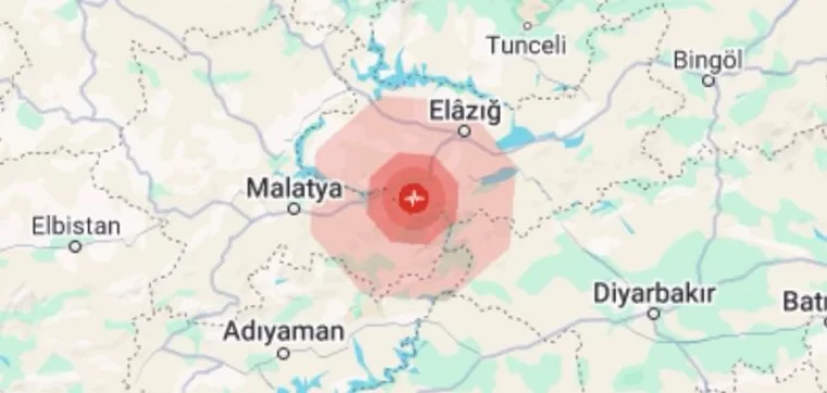 Son dakika: Elazığ'da 4.9 büyüklüğünde deprem