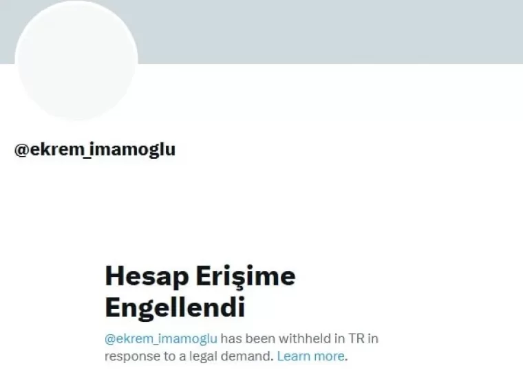 Ekrem İmamoğlu'nun X hesabına erişim engeli getirildi
