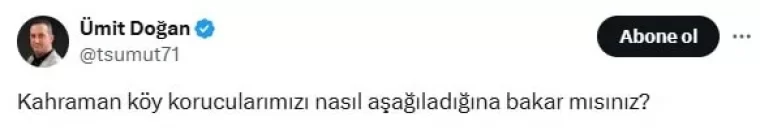 'Korucular ver eline sopayı çobanlık yapsın' sözlerine tepki yağıyor