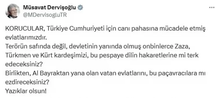 'Korucular ver eline sopayı çobanlık yapsın' sözlerine tepki yağıyor