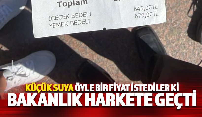 Müşteri iki adet su istedi, gelen hesap bakanlığı da harekete geçirdi