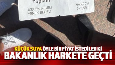 Müşteri iki adet su istedi, gelen hesap bakanlığı da harekete geçirdi