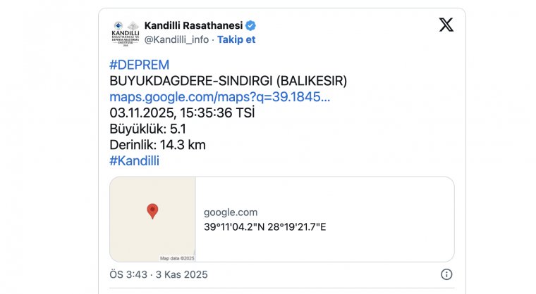 İstanbul'da hissedilen bir deprem oldu! Marmara sallandı