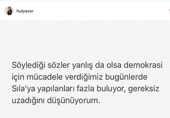 Hülya Avşar Instagram'da Sıla'ya destek verdi