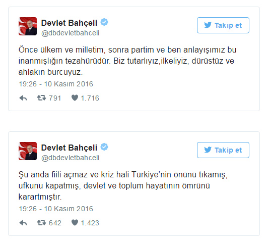 Yeni Anaya ile ilgili MHP lideri bahçeli den twitler