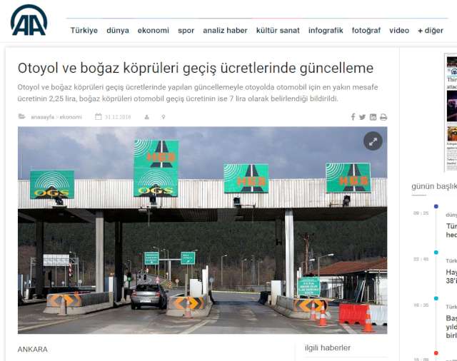 İstanbul Köprü ve ulaşım fiyat güncellemesi, ZAM