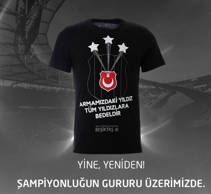 Beşiktaş 3 yıldız tişört