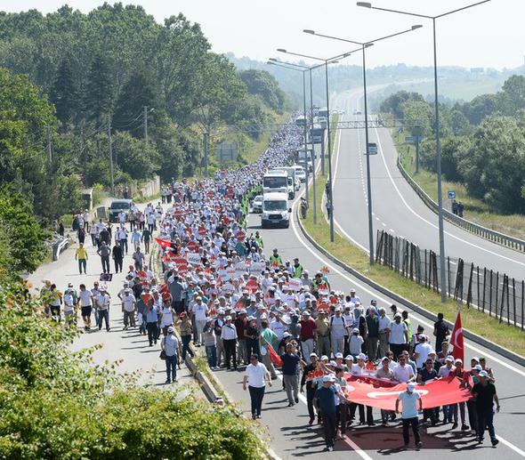 Adalet Yürüyüşü 12. gün yüksek katılım var