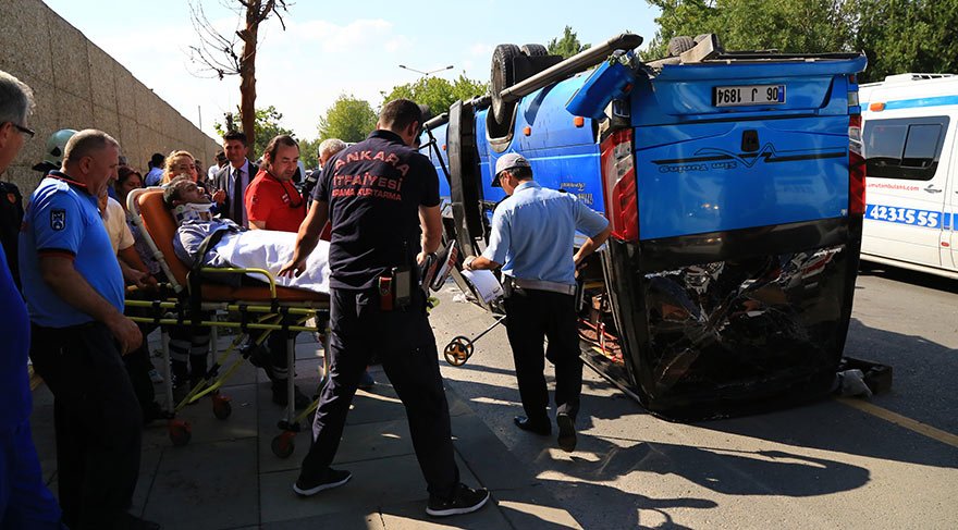 Başkent Ankara'da bayram kazası 16 yaralı